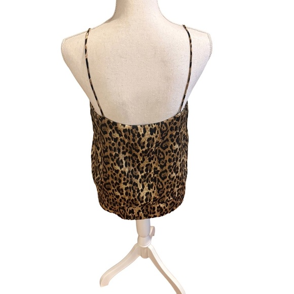 ZARA Basic Satin Leopard Print Layered Camisole Medium - Picture 5 of 12